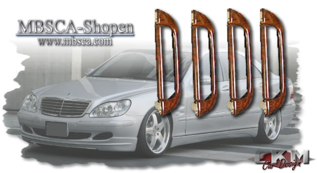 W220 Precious wood roof handles 4pcs