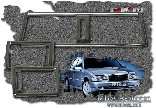 Chrome W202 frames fan vents 3 pcs set. - 2