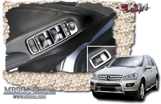 Chrome frames for door windowswitches 4pcs