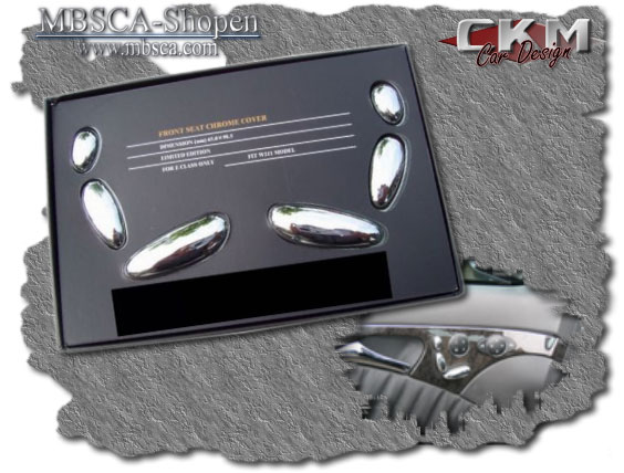 Chromecover for seat adjusters. - 2