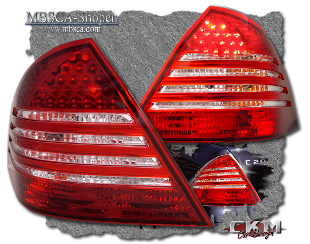 Clearglas taillights Red/Clear with LEDs 2 pcs