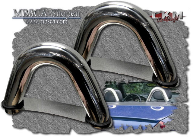 Chromed rolloverbars "R171 look" 2 pcs set.