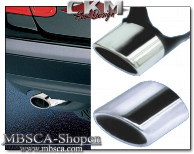 Chromed endpipes 1 pcs
