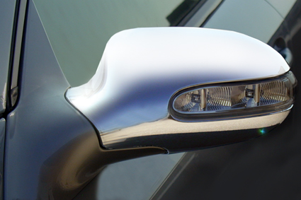 Chromed mirror shell 2pcs
