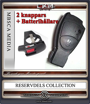 Nyckelskal + batterihållare 2 knappars 1st
