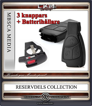 Nyckelskal + batterihållare 3 knappars 1st