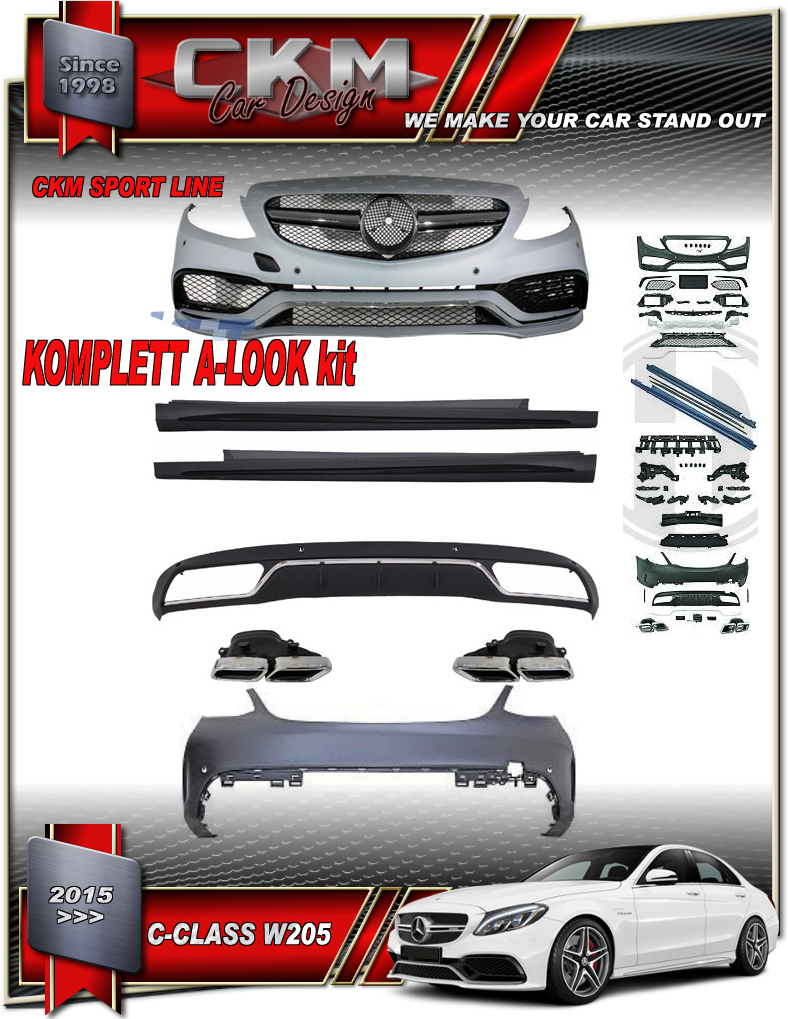 1. A-look C63s look kit komplett