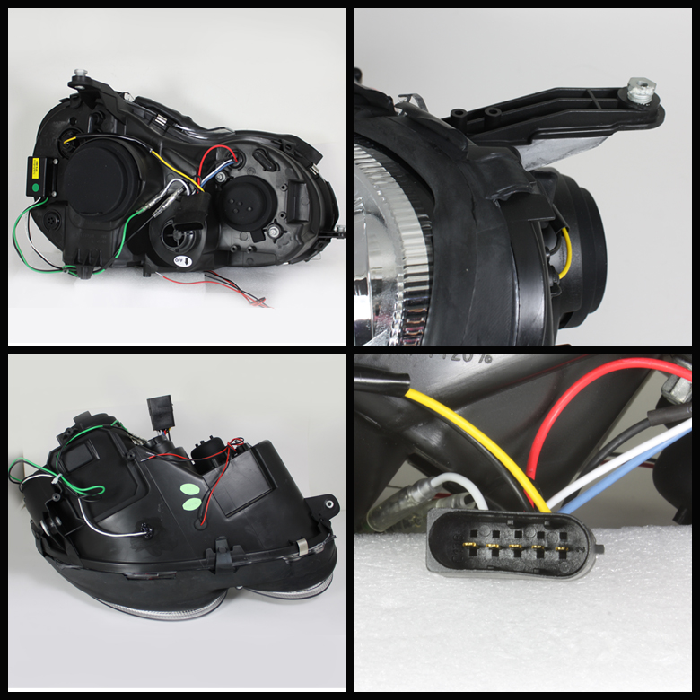 Clear headlights "Devil Eyes" 2pcs set Black - 4
