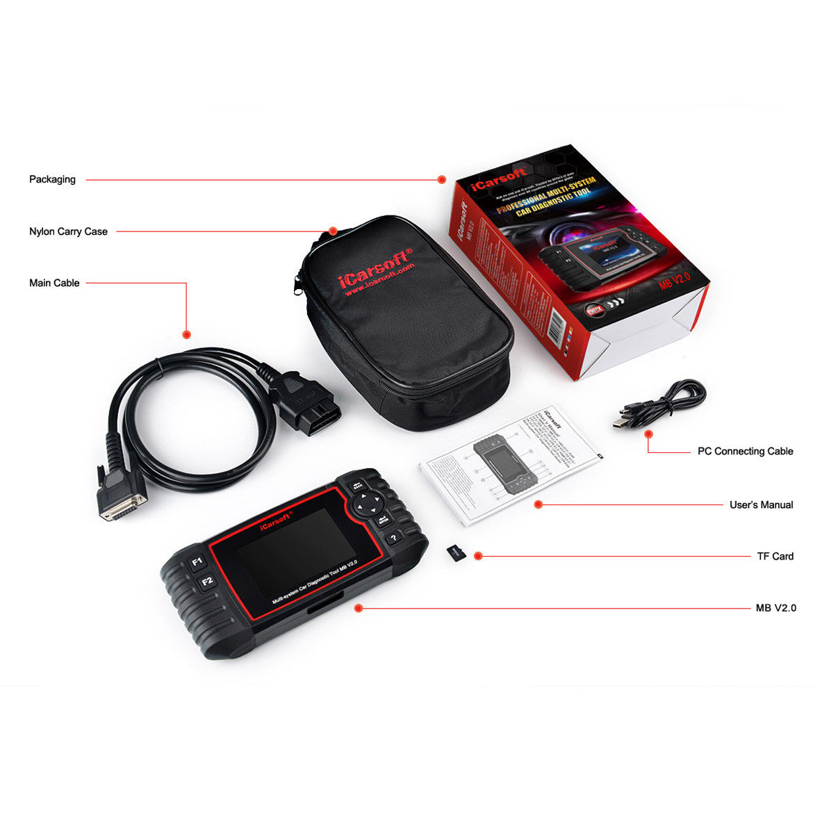iCarsoft scanner MB V2.0 for: Mercedes-Benz / Sprinter / Smart - 9