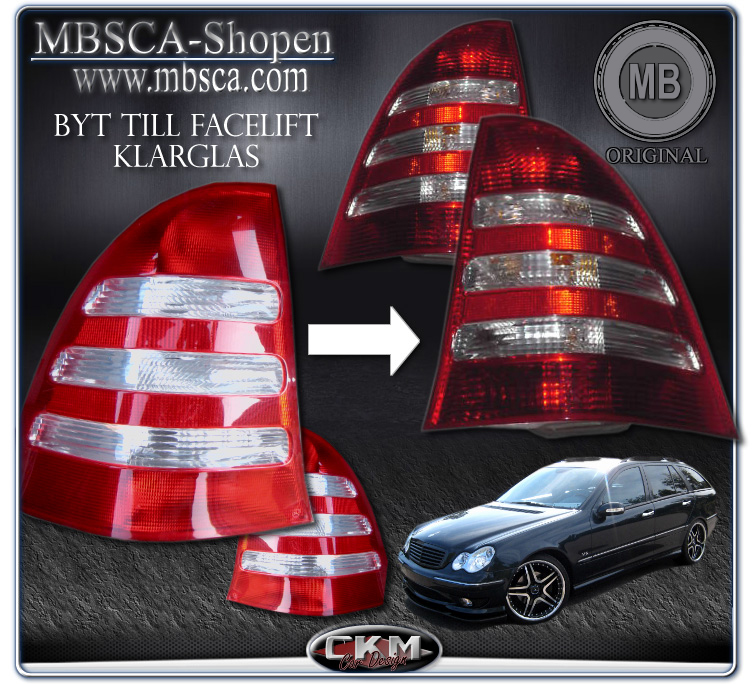 Clearglas Taillights Wagon FACELIFT MB Original 2pcs Red/Clear