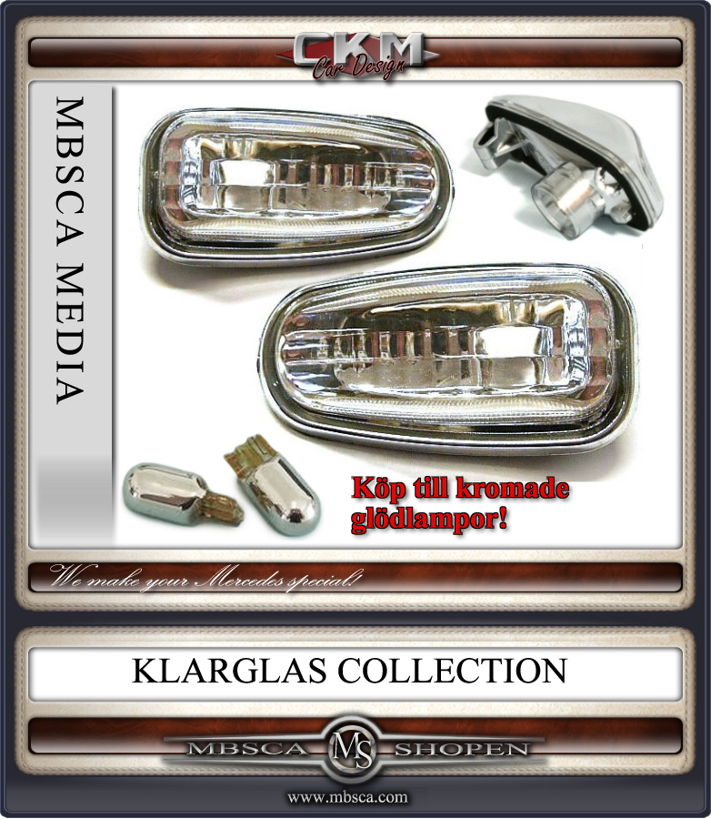 Crystal side markers Facelift 2 pcs