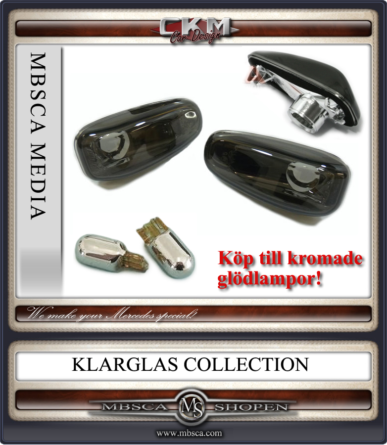 Crystal side markers smoke 2 pcs