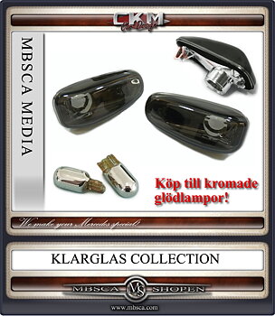 Crystal side markers smoke 2 pcs