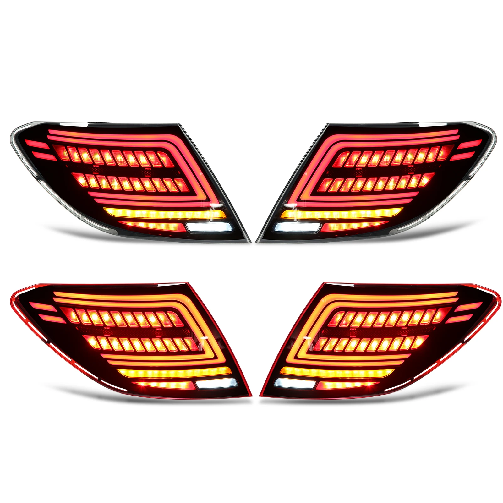 Clear taillights LED C-Style  2pcs set Smoke - 5