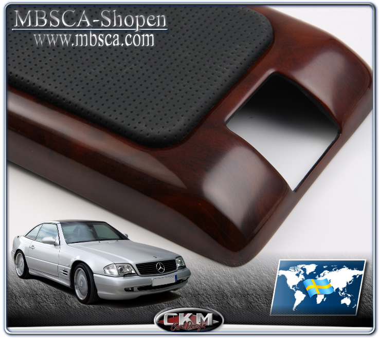 Wood armrest with leather. - 2