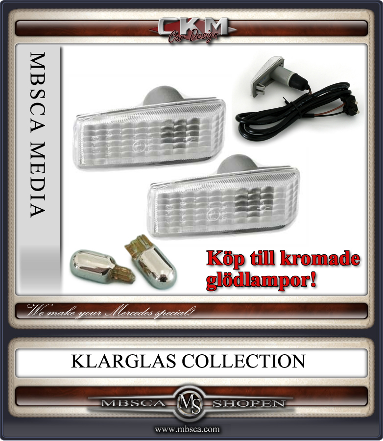 Blinkers sideblinkers white square 2 pcs
