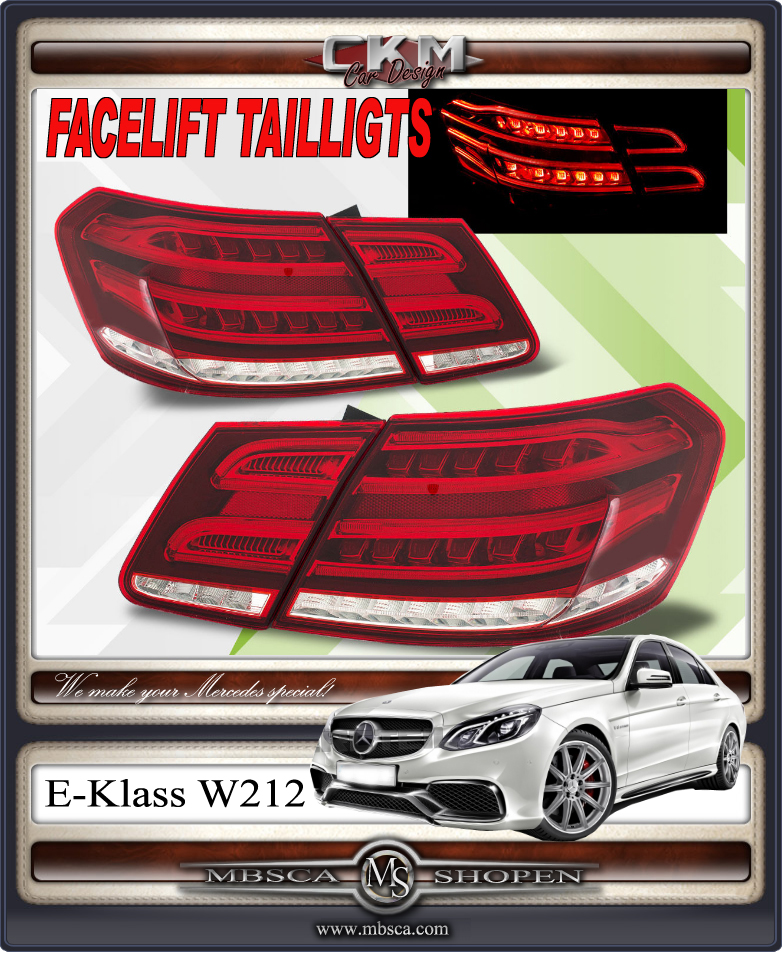 4. Baklysen Facelift "look" V2 2st RED - 2