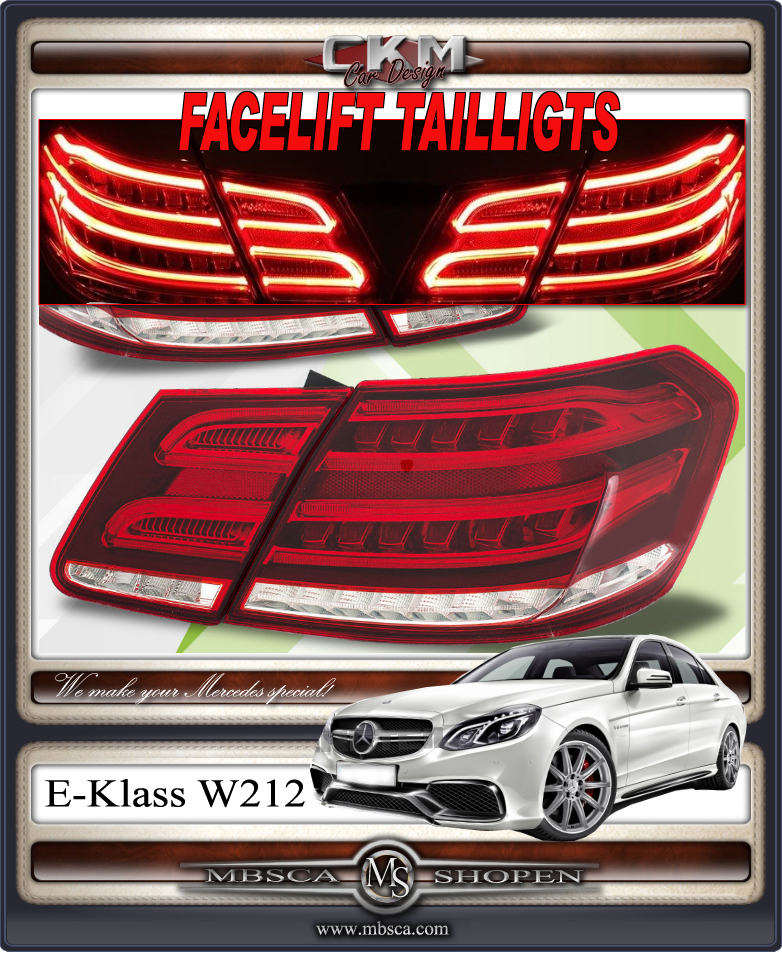 4. Baklysen Facelift "look" V2 2st RED