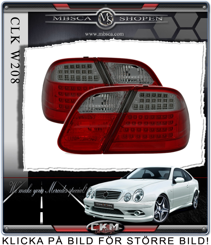 Clearglas taillights Red/smoke 2 pcs Dubbel LED