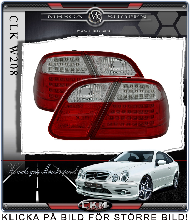 Clearglas taillights Red/Clear 2 pcs Dubbel LED