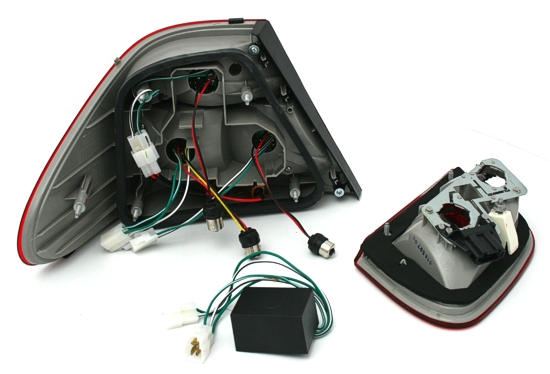 Clearglas taillights Red/Clear 2 pcs Dubbel LED - 3