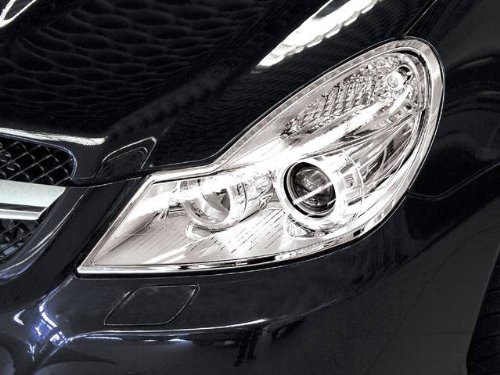 Chrome headlight frames Facelift R230