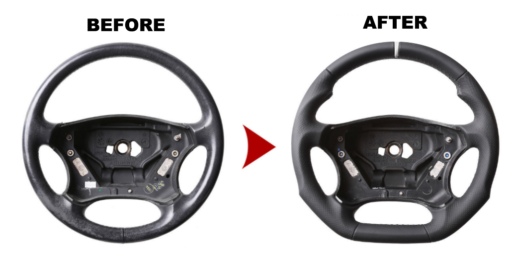 1. steering wheel sport mb original handmade 1pcs - 4