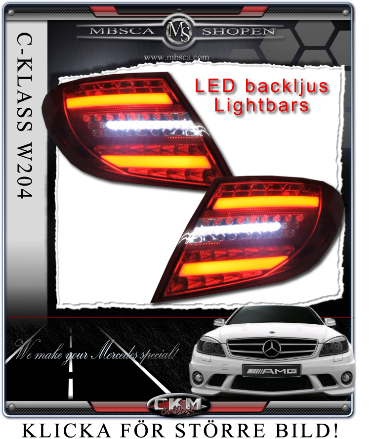 Clear taillights LED C-Style  2pcs set