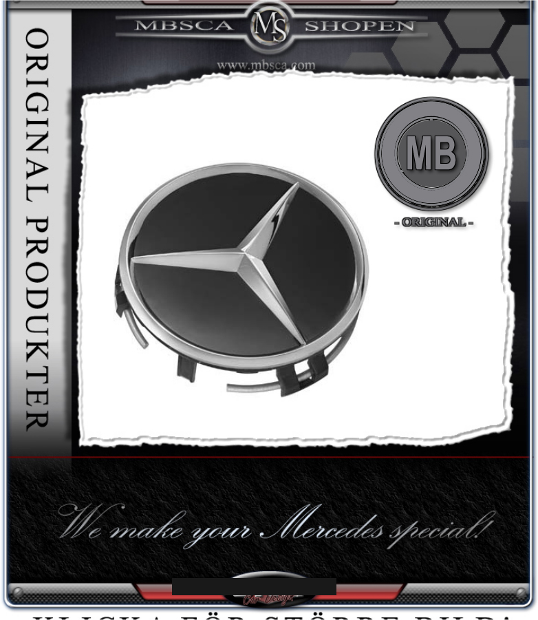 Center cap wheels 1 pcs MB Orginal black with chromed star