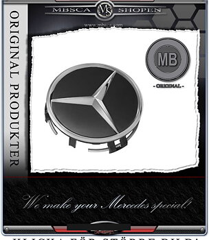 Center cap wheels 1 pcs MB Orginal black with chromed star