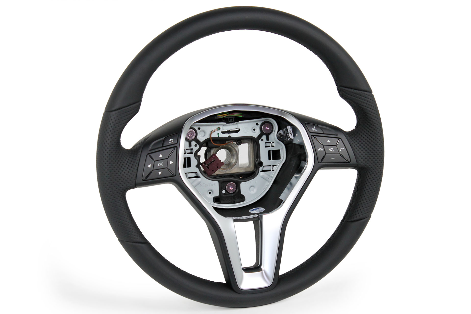 1. Steering Wheel sport OEM BLACK Leather - 2