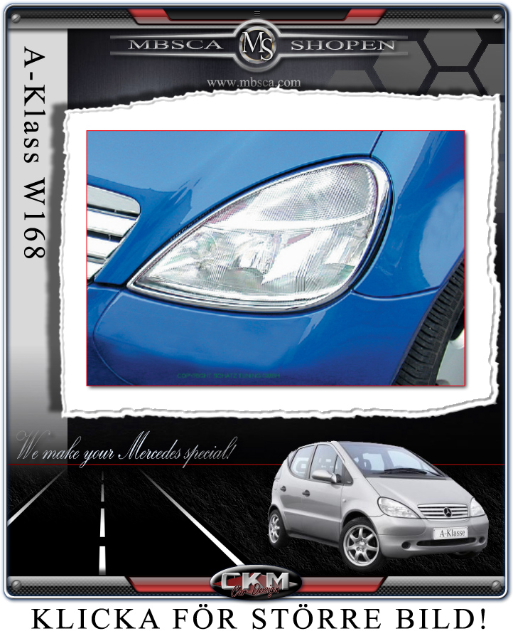 Chrome rings frontlights 2 pcs set