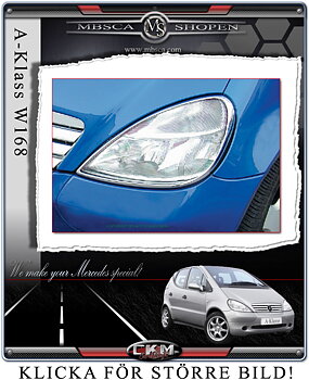 Chrome rings frontlights 2 pcs set