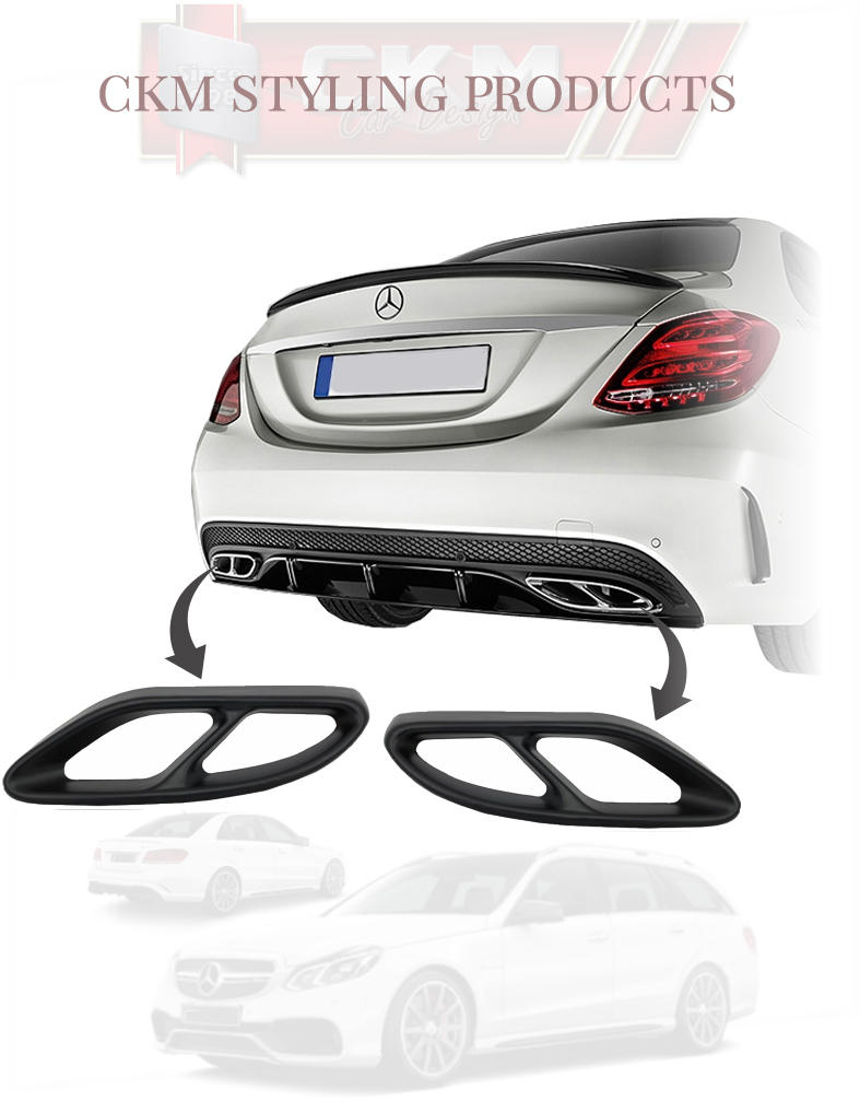1. CKM sport c43 style tailpipe covers  2pcs black