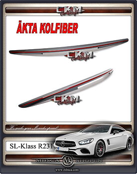 1. CKM vinge baklucka  i äkta kolfiber RED Edition