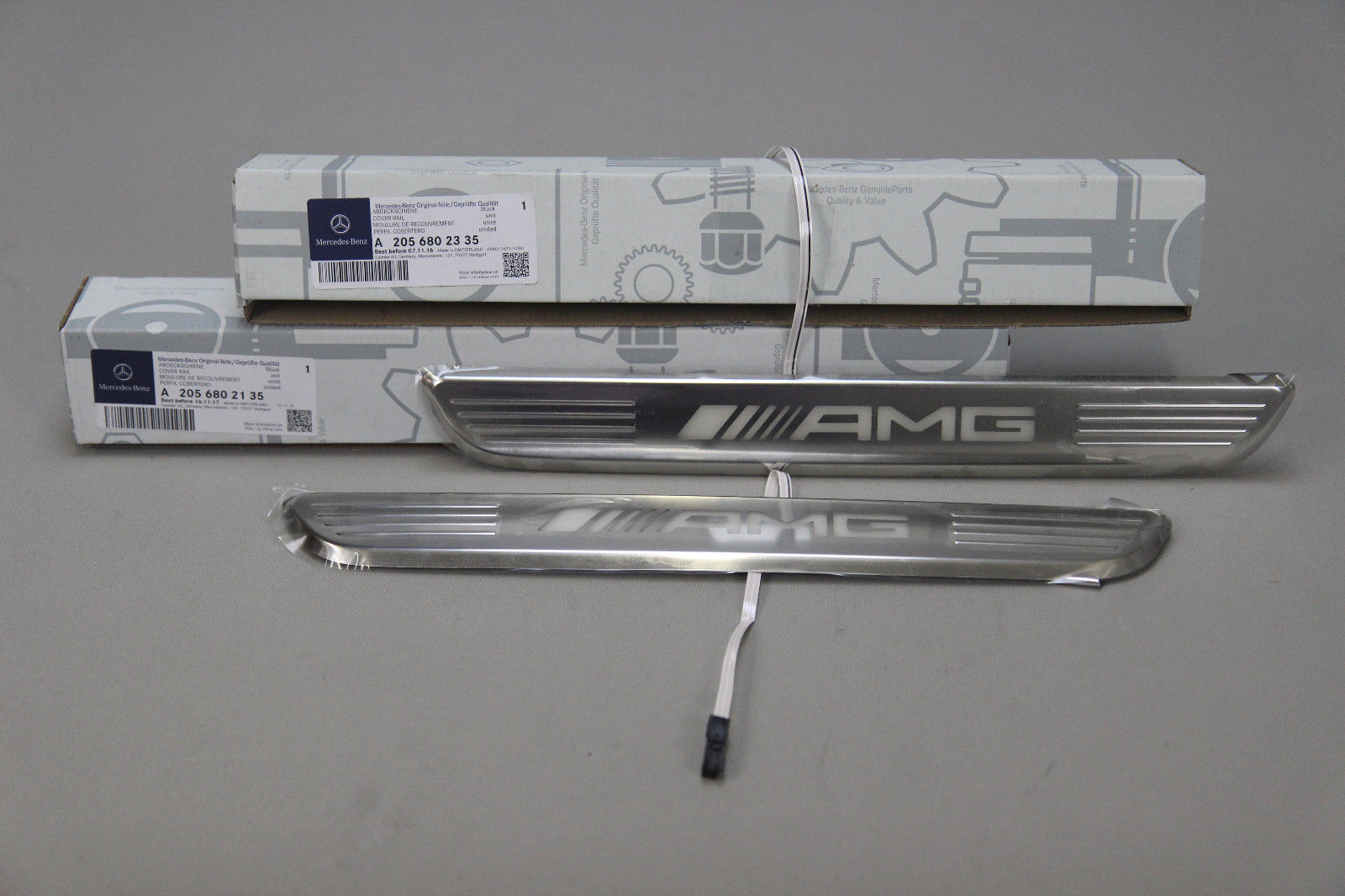 AMG illuminated door sills 2pcs mb oem parts - 9