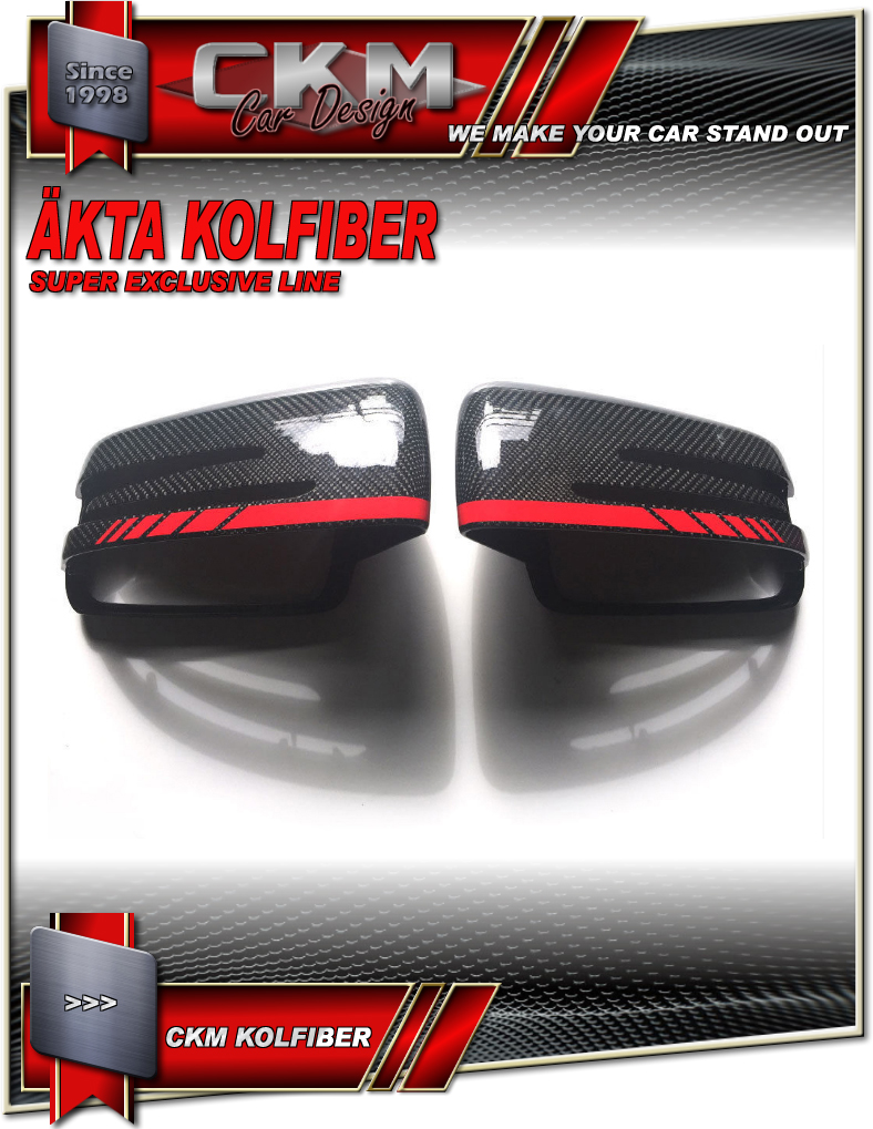 1 . Mirrorcovers with red AMG look stripe