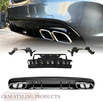 1. C63 look diffuser+pipes PIANO BLACK