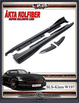 1. SLS Carbon  Sideskirt extensions 2pcs