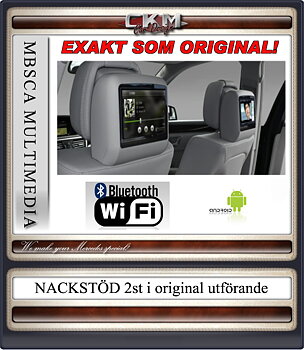 C. Android 9" Monitors 2st nackstöd som Original utförande Luxus Line