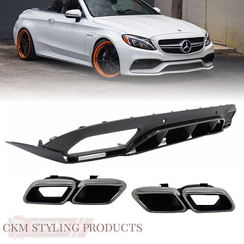 1. C63 FACELIFT look diffuser+pipes Edition 1 Design