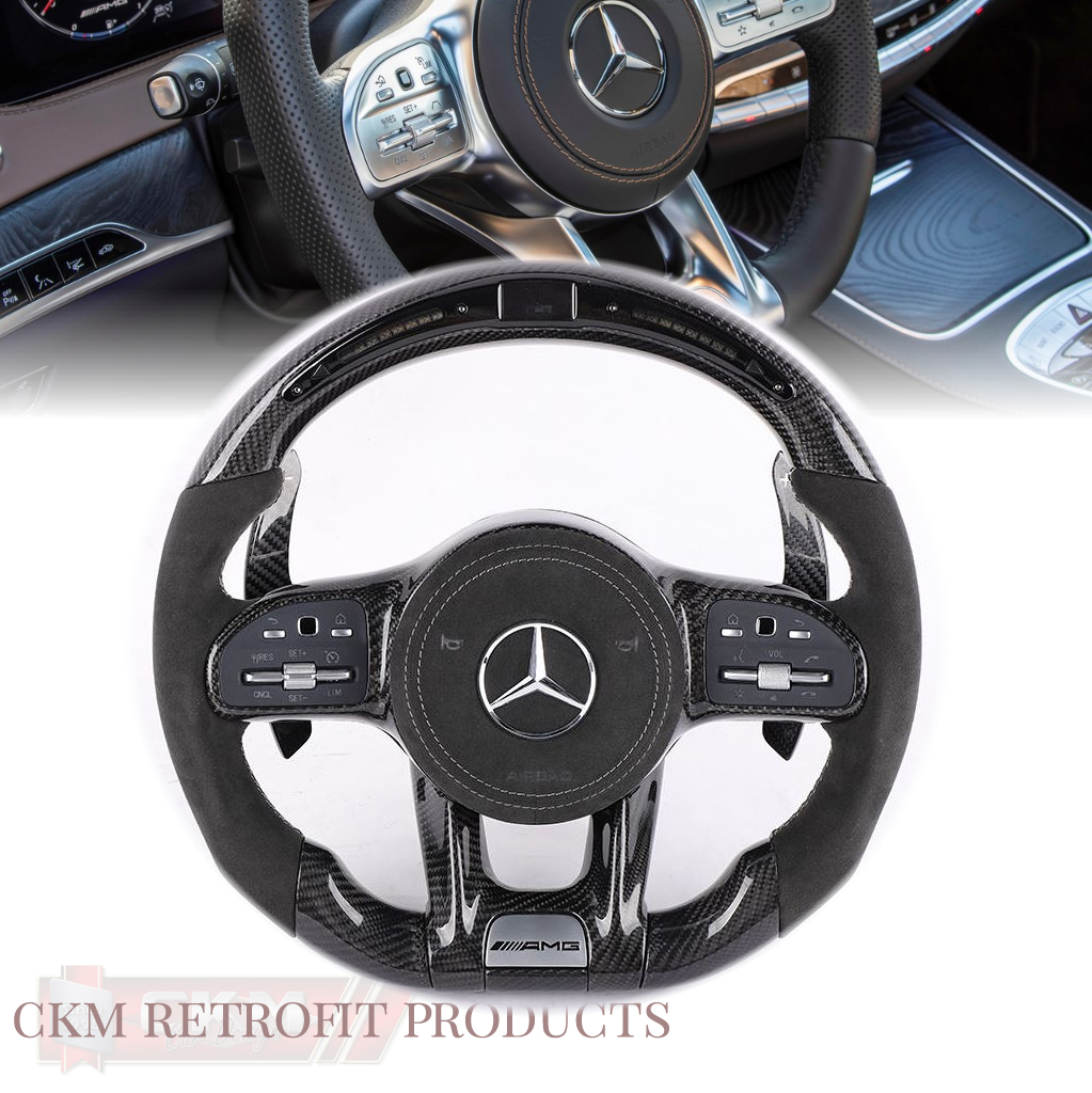 1. Steering sport FACELIFT 2018 style Leather/ Carbon/Piano SUPER SPORT LED Display PLUG N PLAY