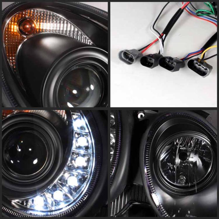 Clear headlights DEVIL Eyes BLACK 2pcs set - 2