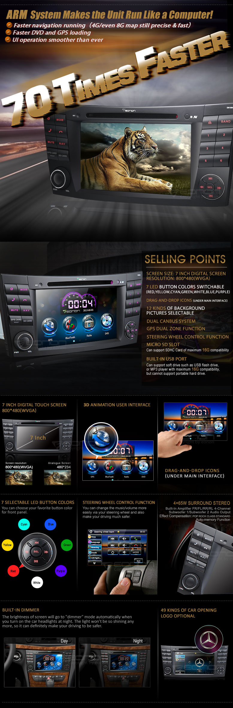 C2. Comand enhet i "MB LOOK" DVD GPS Bluetooth Touch Screen mm.. - 5