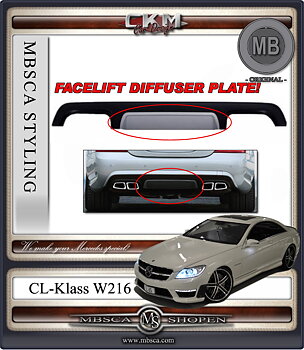1. Diffusor cover for CL63/CL65 AMG FACELIFT MB OEM