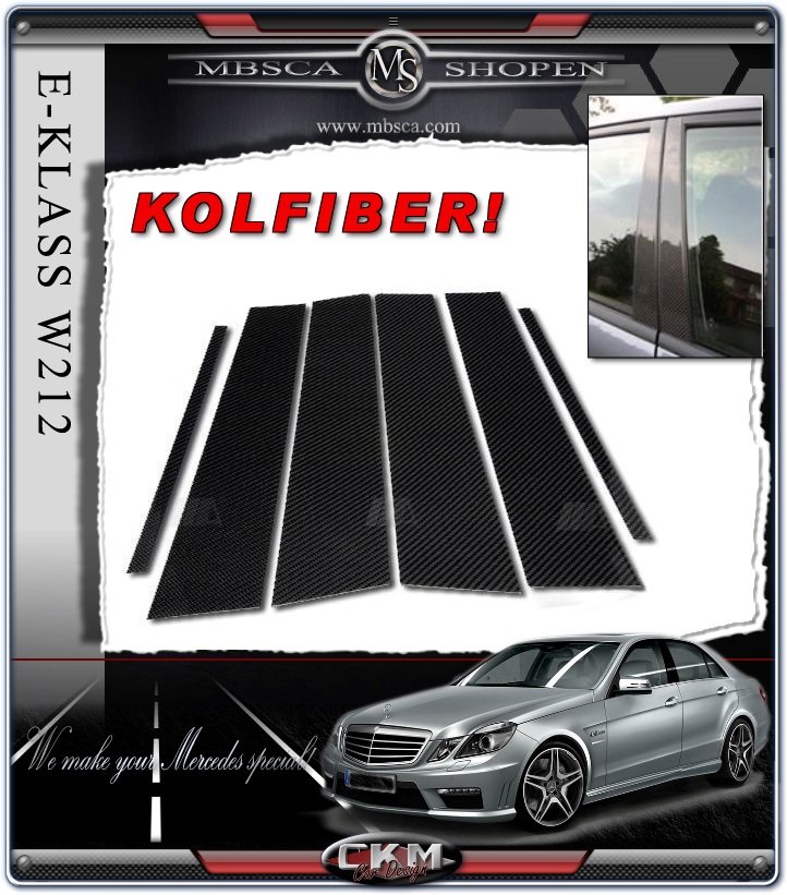 Kolfiber lister stolpar 6st