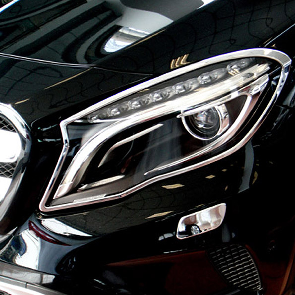 Chrome frames headlights 2pcs