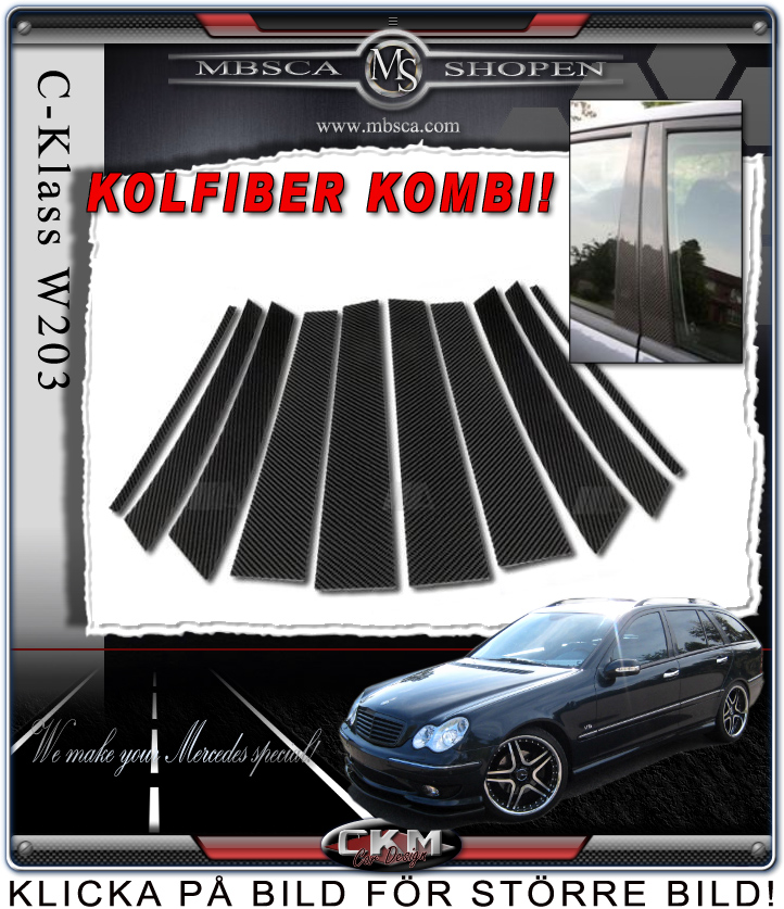Kolfiber lister stolpar WAGON 10pcs