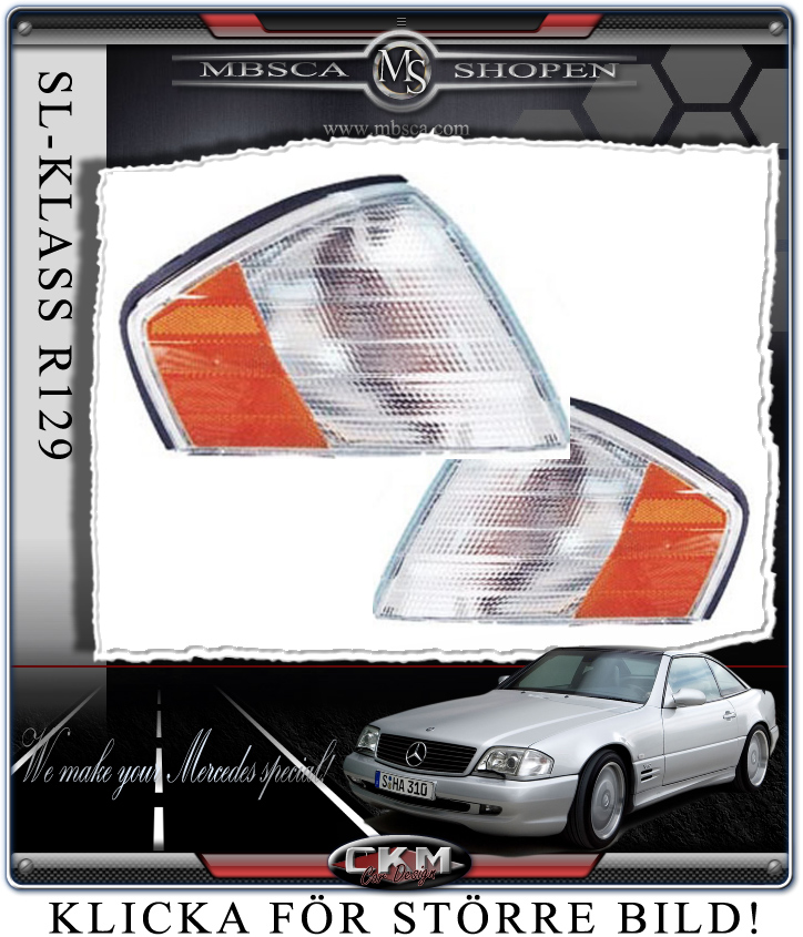 Turnsignals white 2 pcs set. - 2