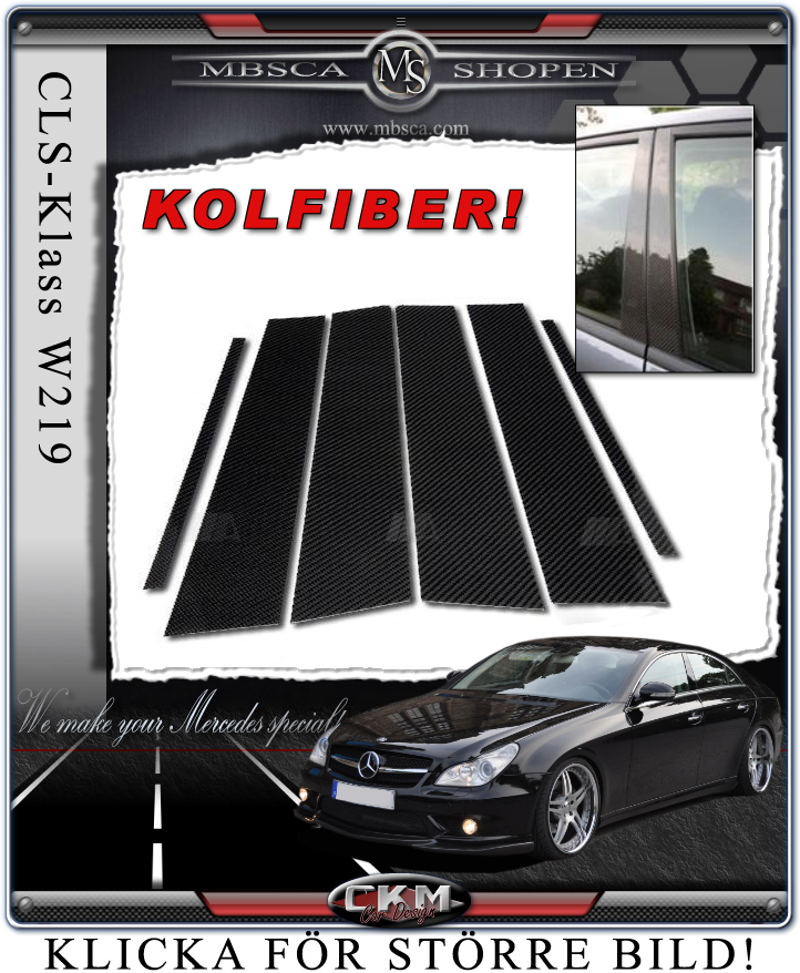 Kolfiber lister stolpar 6st